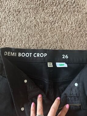 J. Crew Black Demi Boot Crop Jeans